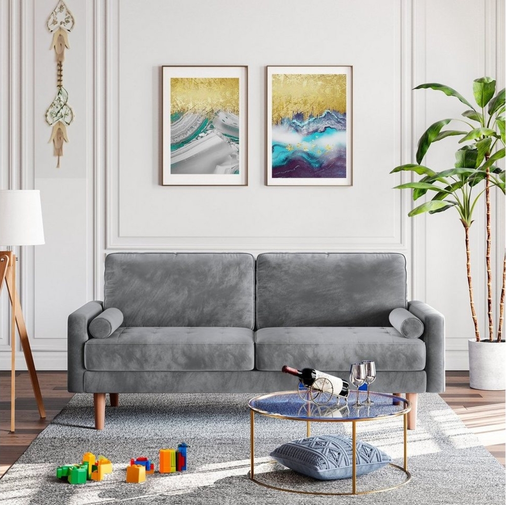Vesgantti Sofa 3 Sitzer Sofa Gästesofa Modern Couch 176cm verlängern 2er Sitzsofa Bild 1