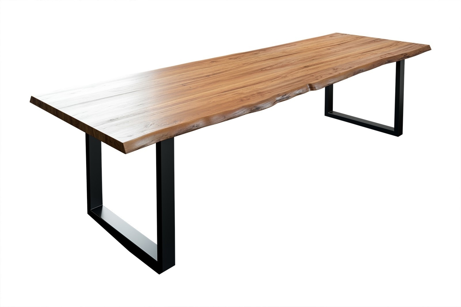 Esstisch Baumkante massiv Akazie natur 260 x 100 schwarz LIAM 68921624 Bild 1