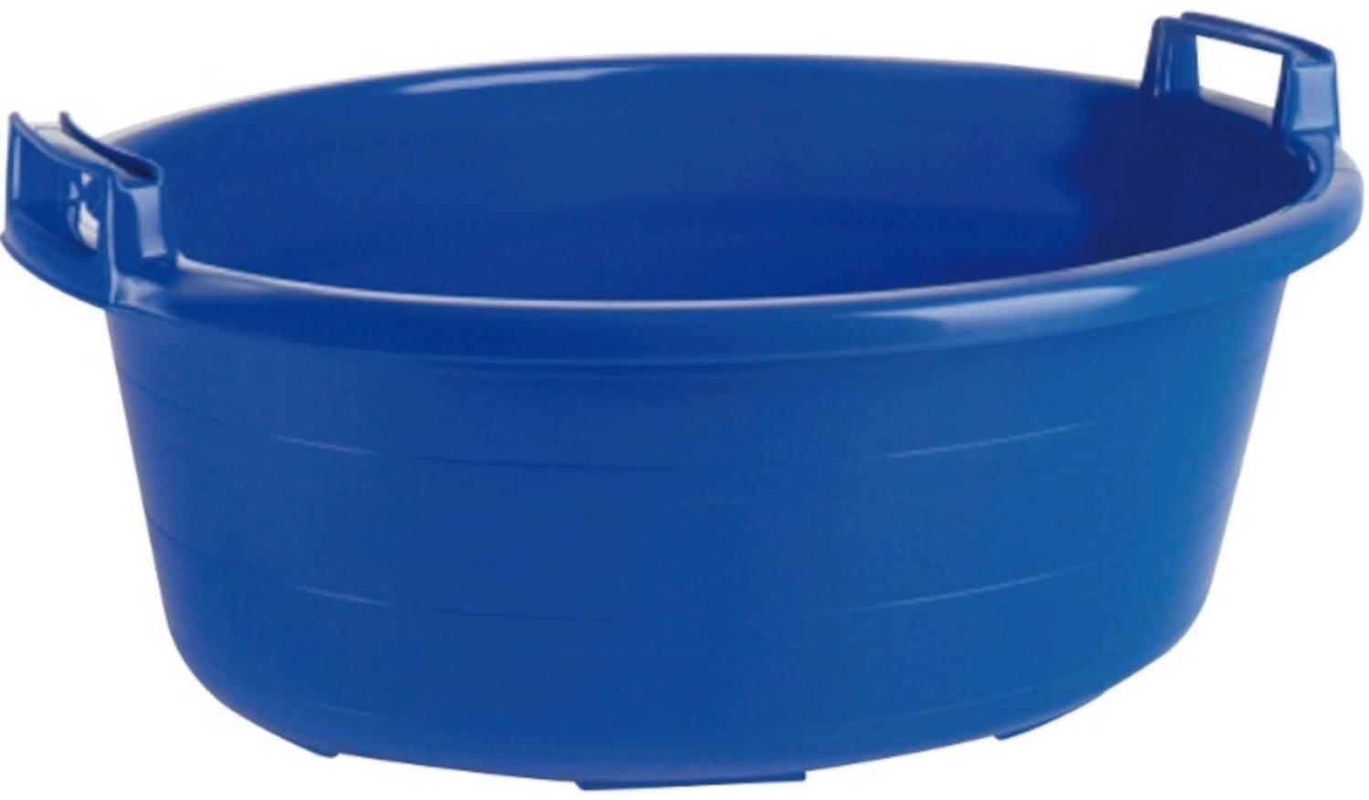 Wanne oval 75 cm/60 l blau hochstehende Griffe Bild 1