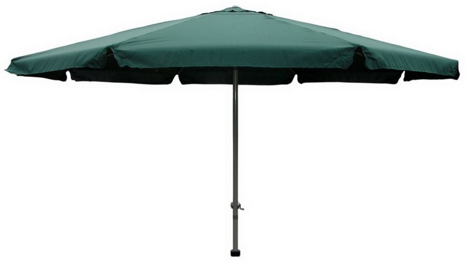 XXL Alu Sonnenschirm Ø 4 m Kurbelschirm Gartenschirm Marktschirm Krempe grün Bild 1