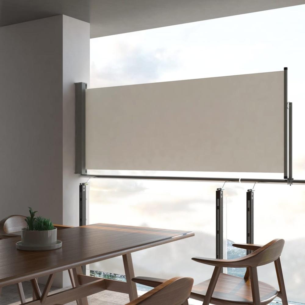 vidaXL Ausziehbare Seitenmarkise 100 x 300 cm Creme 45185 Bild 1