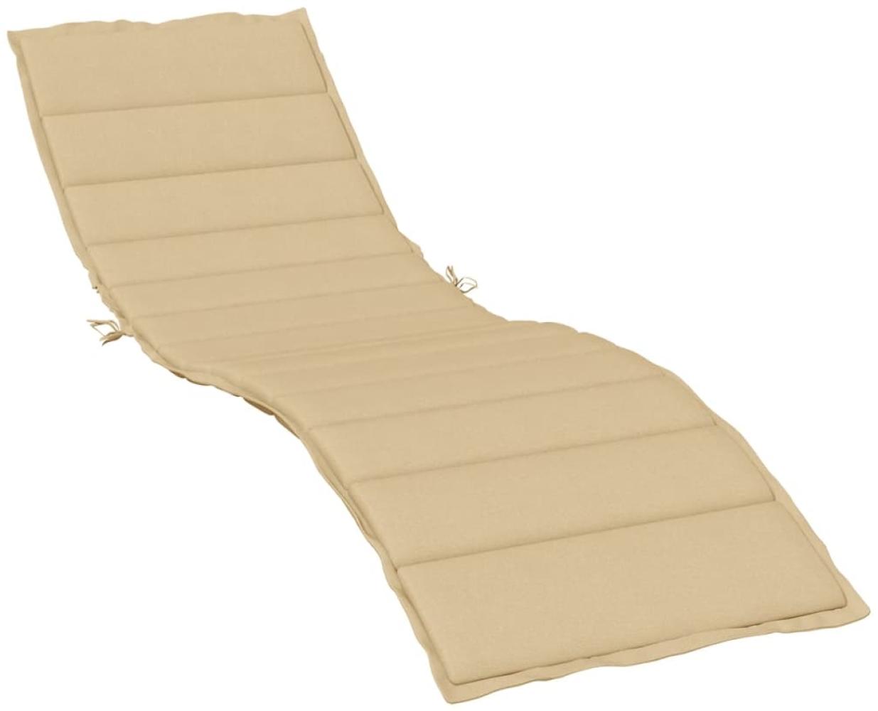 vidaXL Sonnenliegen-Auflage, Melange Beige, 4 x 200 x 50 cm Bild 1