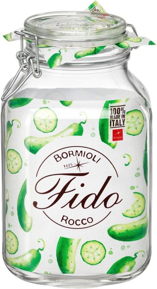 Lebensmittelbehälter Bormioli Rocco fido Durchsichtig Glas (3 L) (6 Stück) Bild 1