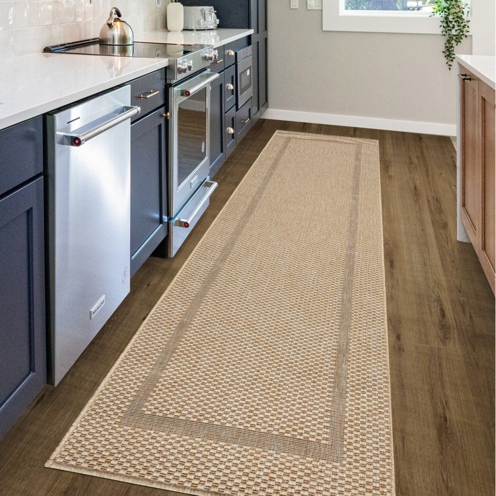 my home Teppich Venedig Bordüre auch als Läufer erhältlich, rechteckig, Höhe: 3 mm, In- und Outdoor geeignet, Sisal-Optik, Wetterfest & UV-beständig Bild 1