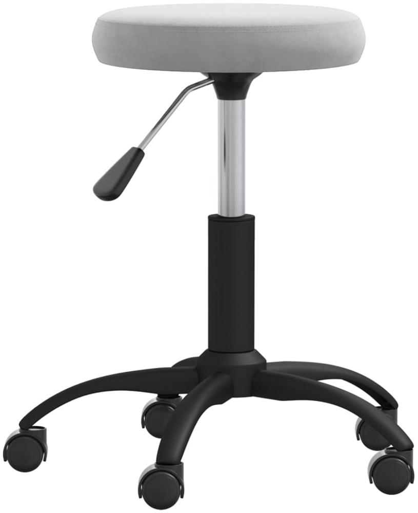 vidaXL Massagehocker Samt Hellgrau 3085738 Bild 1