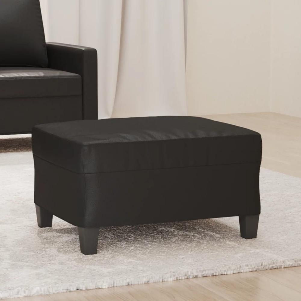 vidaXL Fußhocker Schwarz 70x55x41 cm Kunstleder 349355 Bild 1