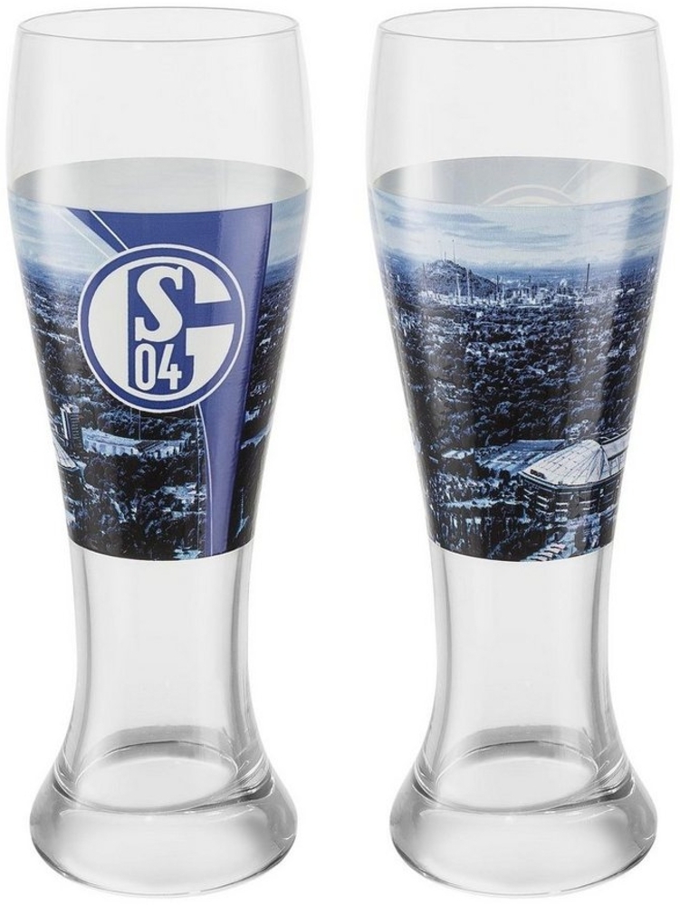 FC Schalke 04 Bierglas Weizenbierglas 2er-Set, Glas Bild 1