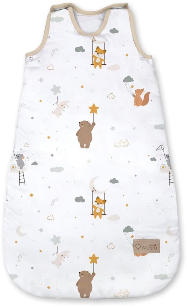 Albero Mio Babyschlafsack | Größe 62x34 cm | Ärmelloser Babyschlafsack | Babyschlafsack | 100% Baumwolle | Schlafsack für Jungen und Mädchen | Maus Bild 1