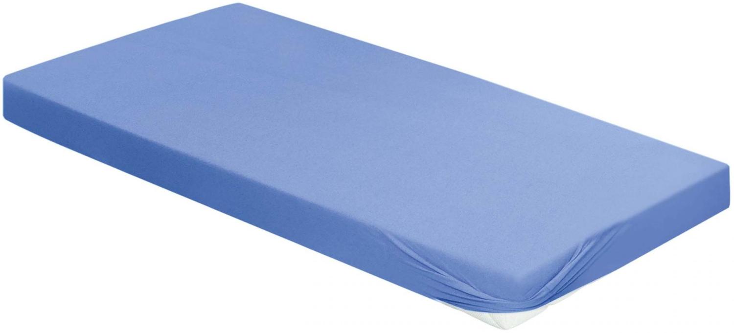 Irisette Frottier-Stretch Betttuch Orion 0009 d-blau 150 x 200 cm 9-20 d-blau Bild 1