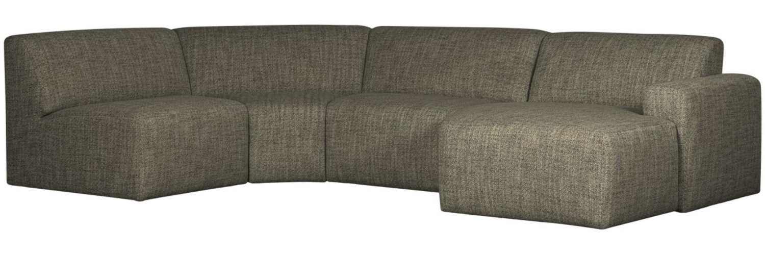 Sofa Avelon U-Form aus Melange-Stoff, Grün Bild 1