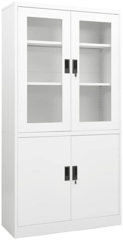 vidaXL Büroschrank Weiß 90x40x180 cm Stahl 335946 Bild 1