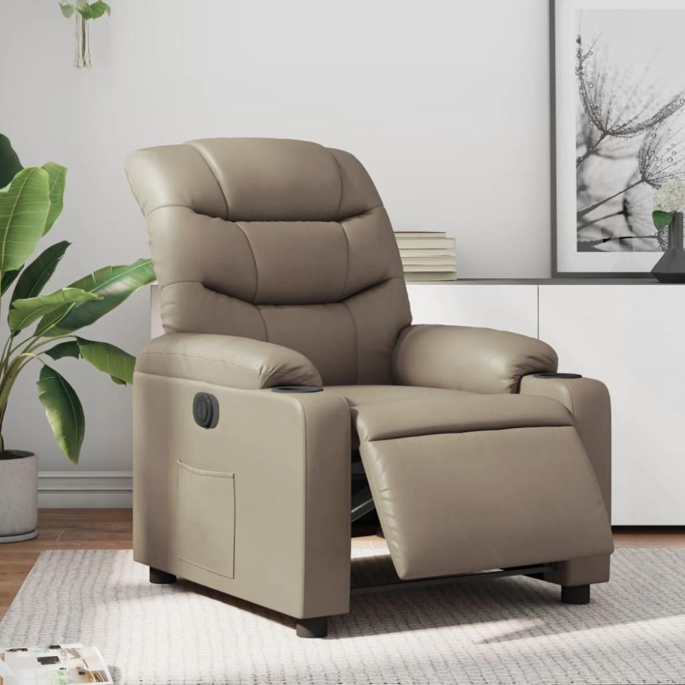 vidaXL Relaxsessel Elektrisch Cappuccino-Braun Kunstleder 3206591 Bild 1