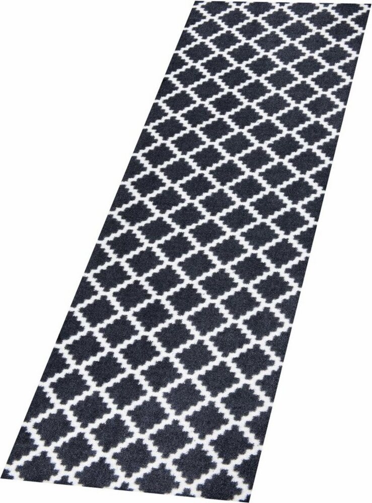 Kurzflor Fußmatte Elegance Schwarz Weiß - 50x150x0,7cm Bild 1