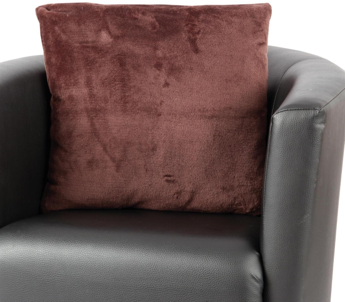 Kissenhülle Kuschel "Celina", in der Größe "50 x 50cm" - Braun - Kissenbezug mit Reißverschluss Bild 1