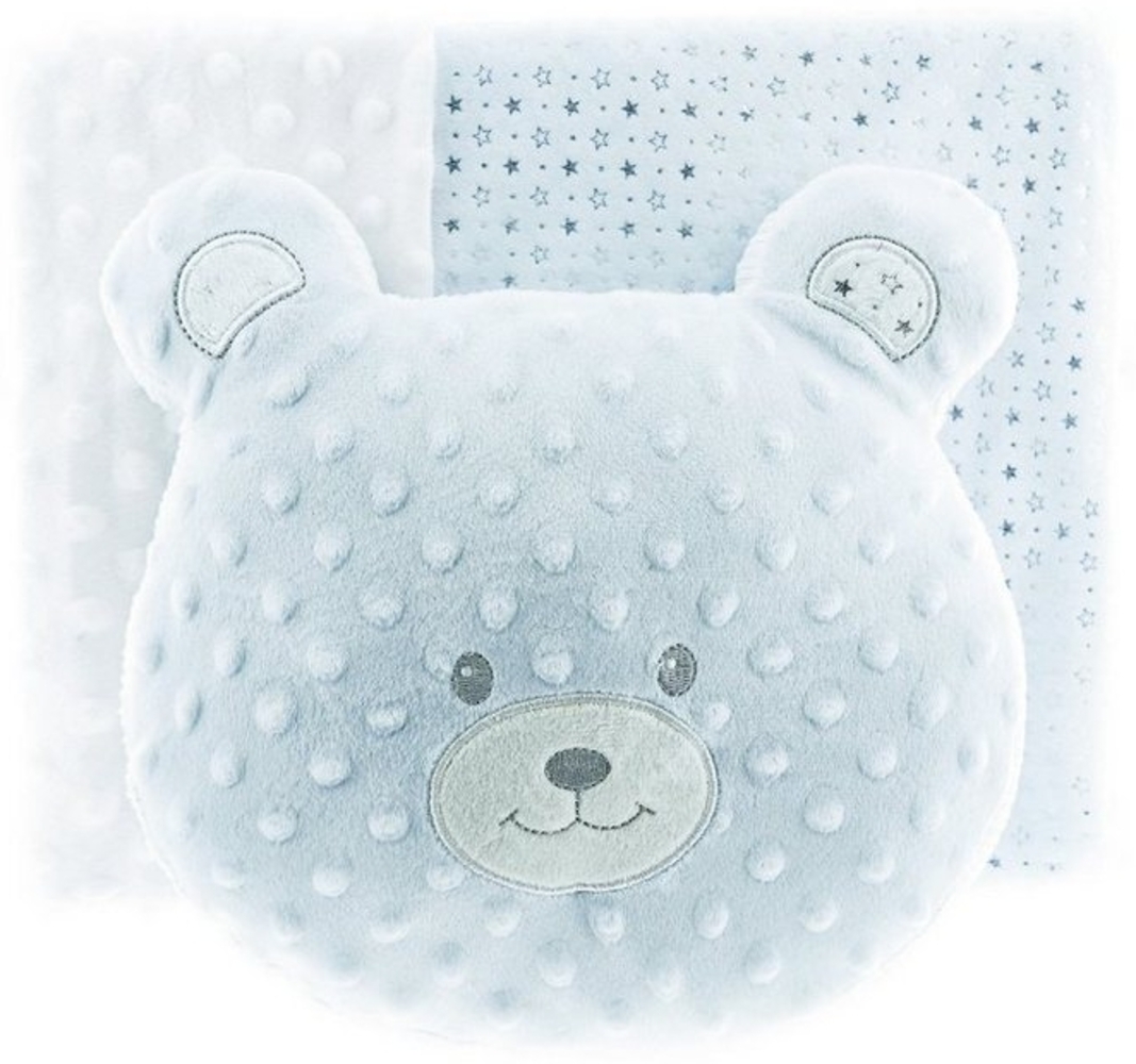 Babydecke Babydecken-Set mit Kissen Zweilagige Babydecke aus Polyester 100x80 cm, Almina Bild 1