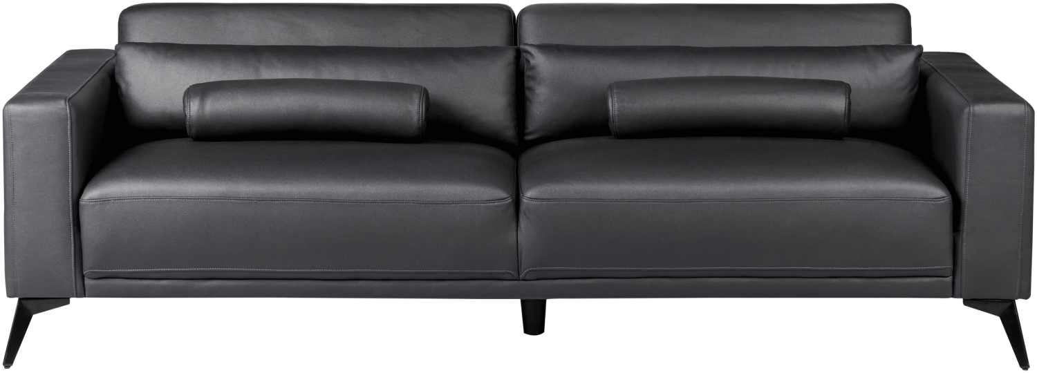 3-Sitzer Sofa Kunstleder schwarz ANGE Bild 1