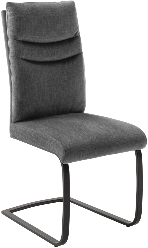 GIBARA Schwinstuhl mit Griff - 2er Set - Anthrazit / Schwarz matt lackiert Bild 1