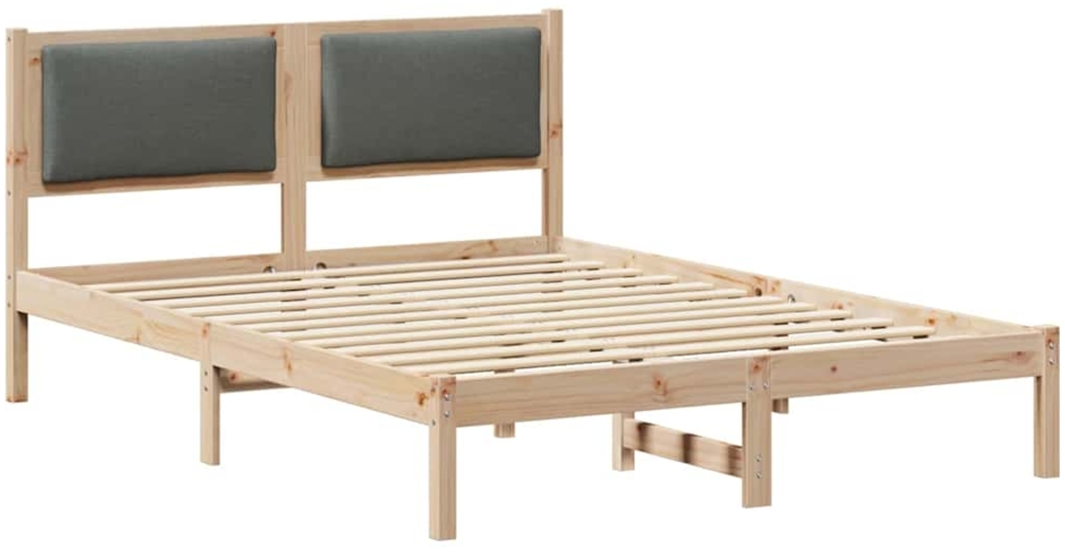 vidaXL Bettrahmen Dunkelgrau 160 x 200 cm Massives Kiefernholz 878105 Bild 1