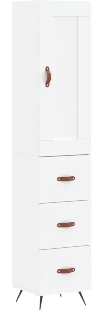 vidaXL Highboard Weiß 34,5x34x180 cm Holzwerkstoff 3200169 Bild 1