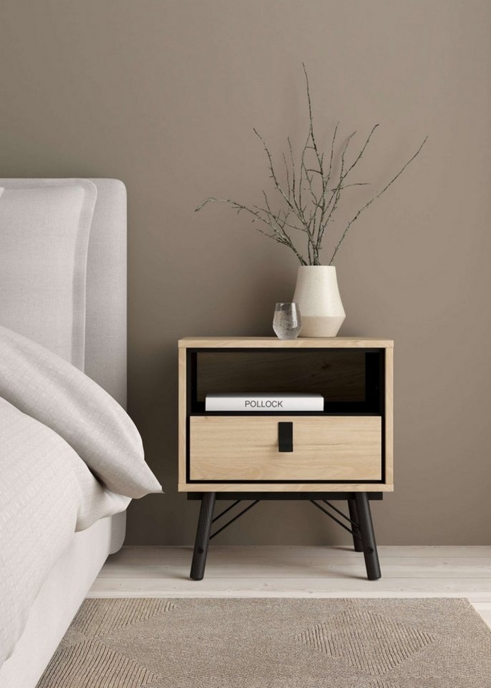 andas Nachttisch RY, Breite/Höhe 53/60 cm, 1 offenes Fach, 1 Schublade Bild 1