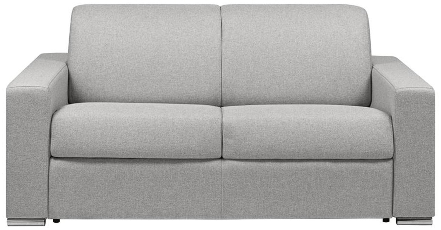 Vente-unique - Schlafsofa 2-Sitzer - Liegefläche: 120 cm - Matratzenhöhe: 22 cm - Stoff - Grau - CALITO Bild 1