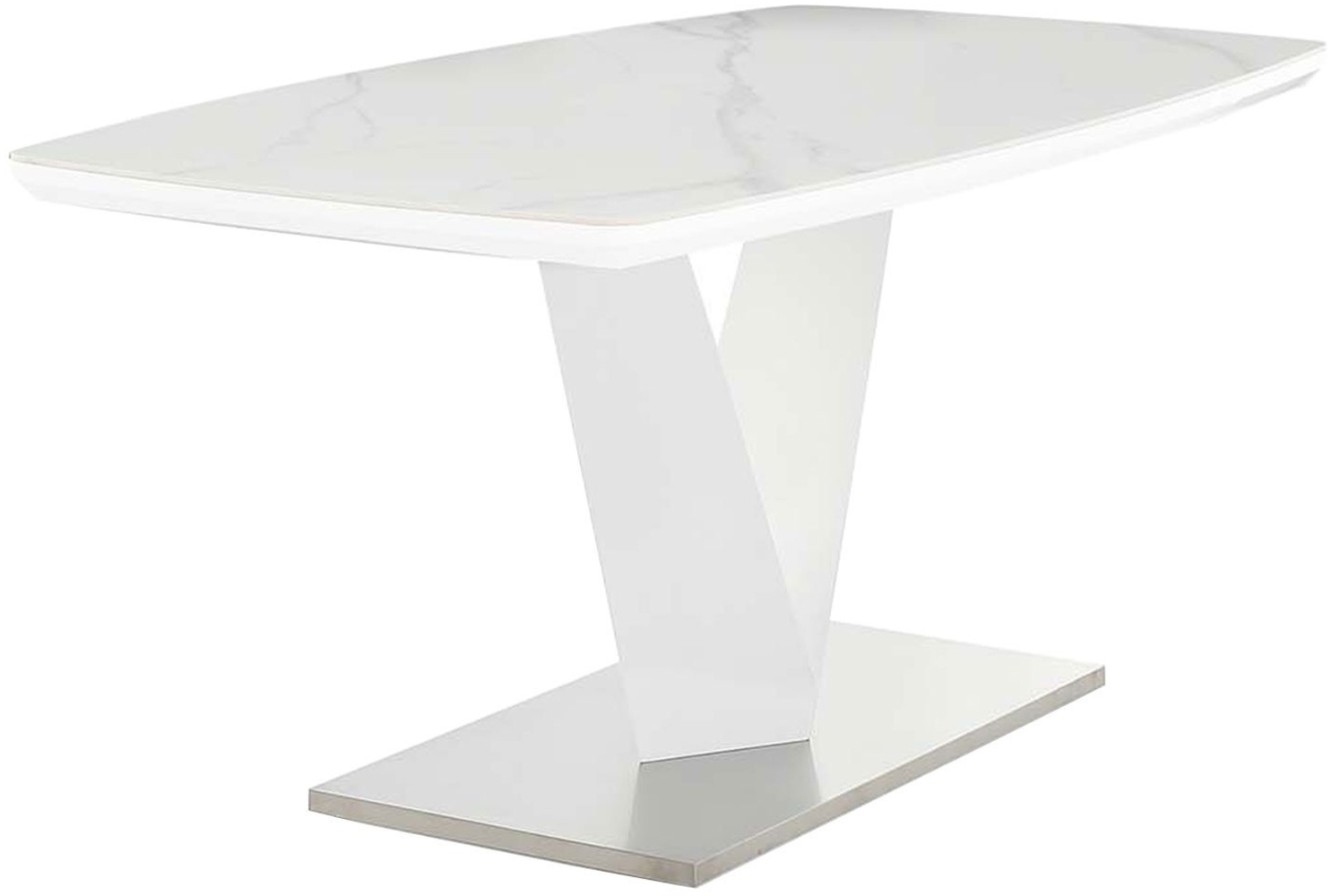 Esstisch Nancy / Norderney, Weiß, 160 x 76 x 90 cm Bild 1