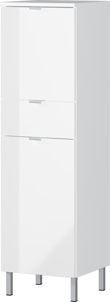 Midischrank >M-415< (BxHxT: 34x120x34 cm) in weiss - 34x120x34cm (BxHxT) Bild 1