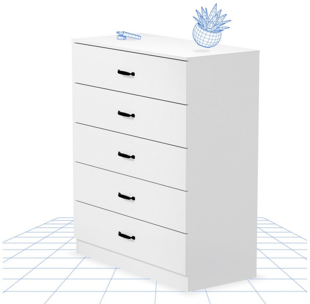 FLEXISPOT Kommode AN1 mit 5 Schubladen, Sideboard für Schlafzimmer, Wohnzimmer, verstärkte Schubladenschienen und Kippschutz Bild 1