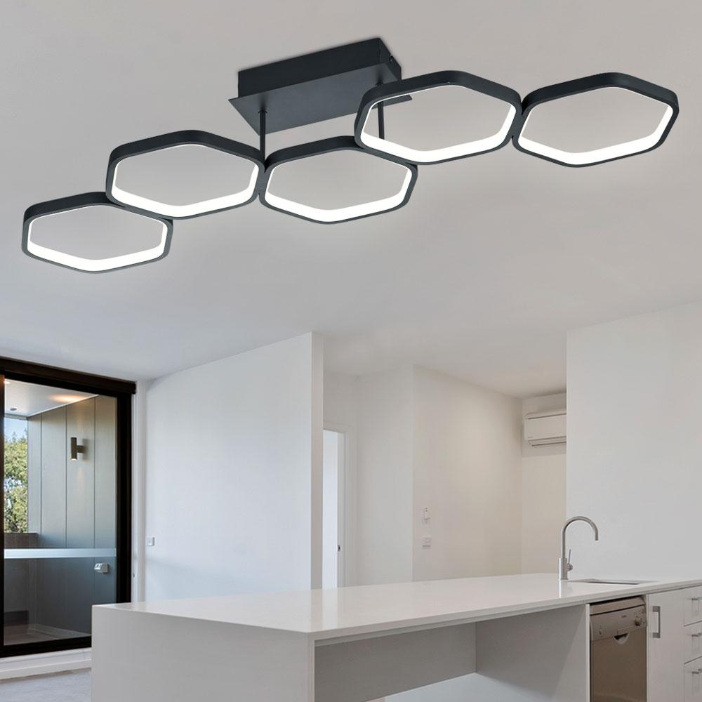 LED Deckenleuchte, anthrazit, dimmbar, 90 cm, VIGO Bild 1