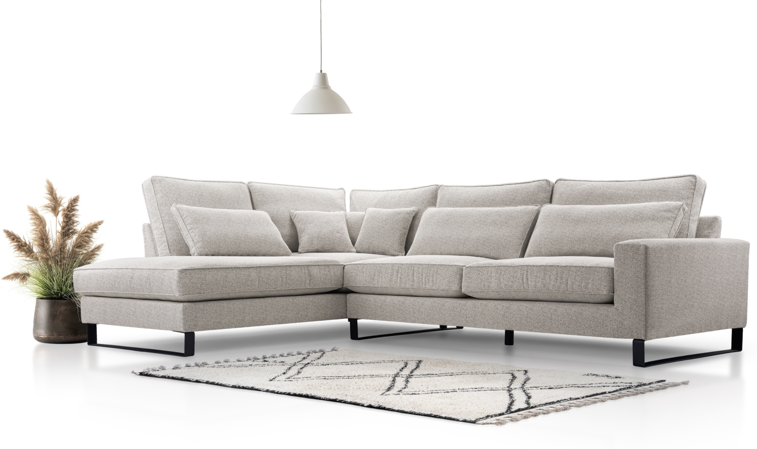 AX LIVING Sofaecke beige ecru Castellio – Wohnlandschaft L Form 314 L Bild 1