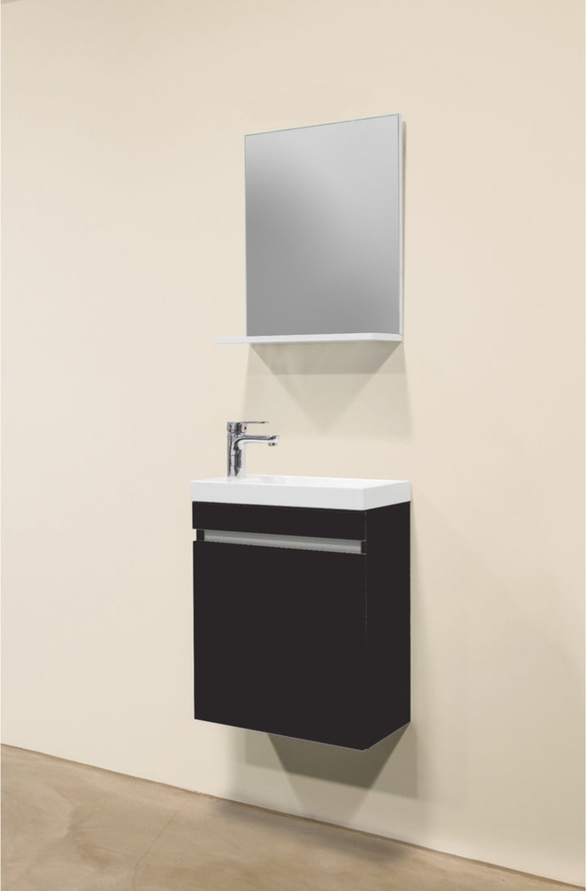 Sanotechnik Badmöbelset 'NORA 48' SCHWARZ, 48x55x25 cm Bild 1