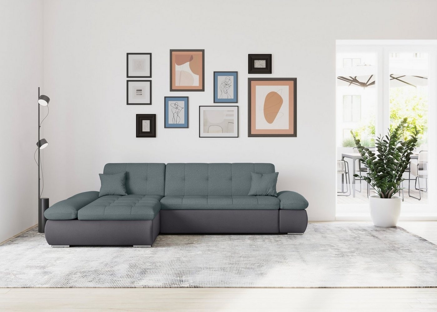 DOMO collection Ecksofa Moric B/T/H 300/172/80 cm, auch in Cord, L-Form, XXL-Format, wahlweise auch mit Bettfunktion und Armverstellung Bild 1