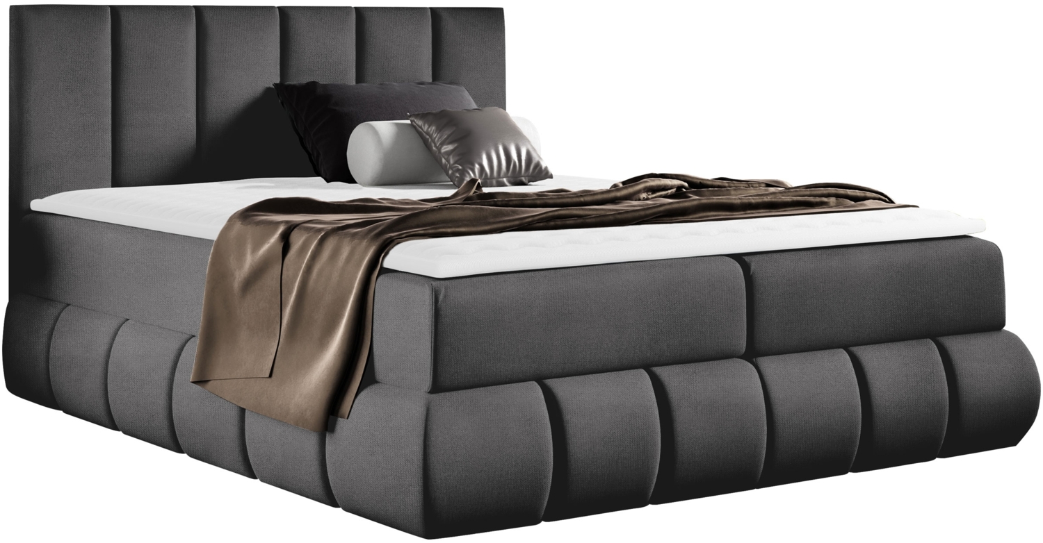 Boxspringbett Murkat, Grau, 120 x 200 cm Bild 1