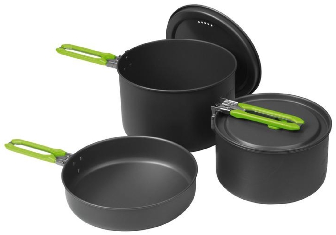 Camp4 Elite Camping-Kochgeschirr - 5-teiliges Alu-Topfset Bild 1