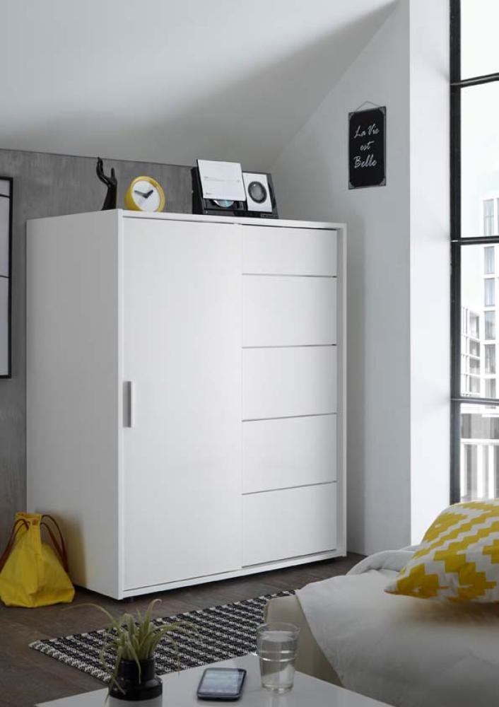 Kleiderschrank >Case< in Weiß - 102 x 127 x 60 cm (BxHxT) Bild 1