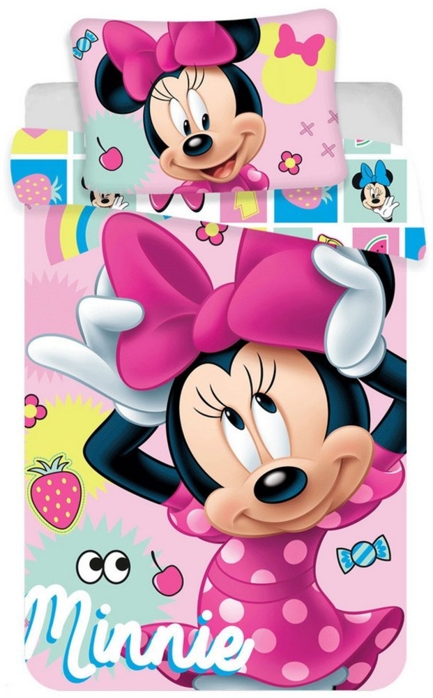 Disney Minnie Mouse Kinderbettwäsche – Bettbezug 100x135 cm & Kissenbezug 40x60 cm Bild 1
