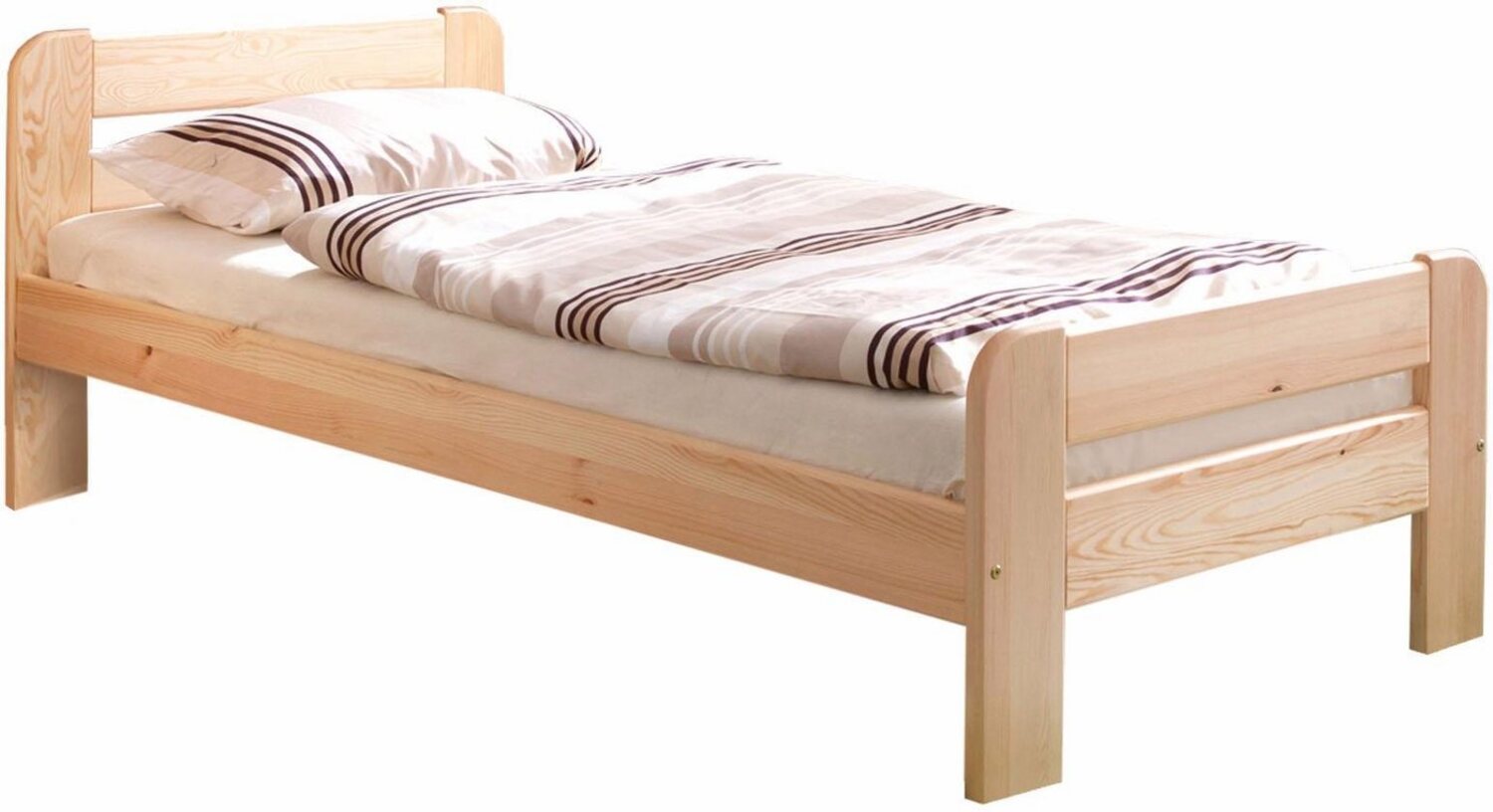 Ticaa Massivholzbett "Bert", FSC®-zertifiziert (Kiefer), Jugendbett, mit Lattenrost (90x200cm, 100x200cm, 140x200cm), ideal für das Kinder- und Jugendzimmer, Massivholz Bild 1