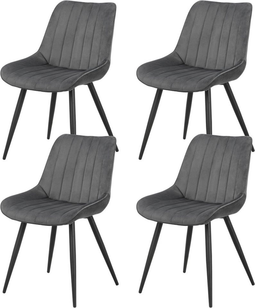 INOSIGN Esszimmerstuhl Fairview, TOPSELLER!, OTTOs Choice (Set, 4 St), Polsterstuhl mit weichem Samtveloursbezug, Metallgestell Bild 1