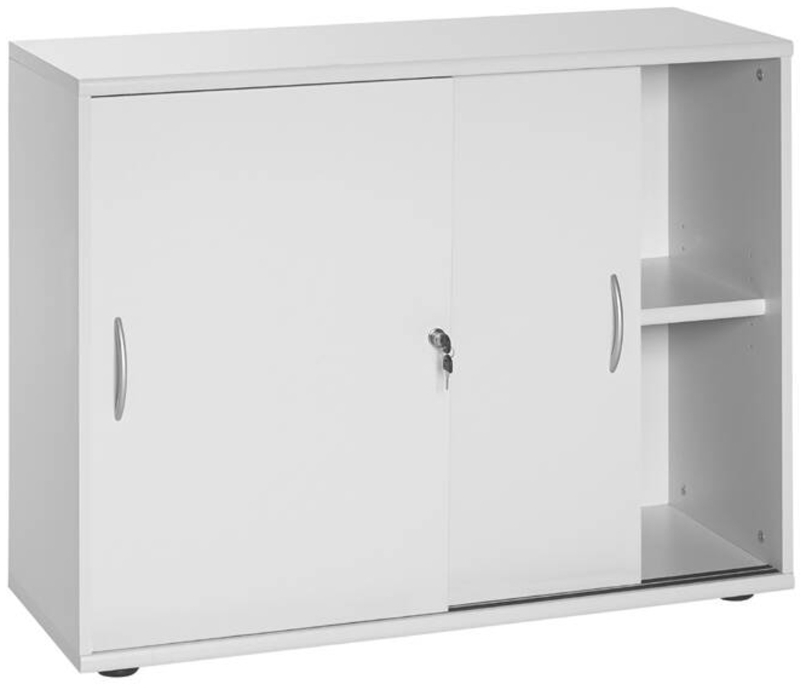 Aktenschrank TYP4000 lichtgrau, 2OH, Schiebetüren, abschließbar, B x H x T ca. : 100 x 76 x 39,5 cm Bild 1