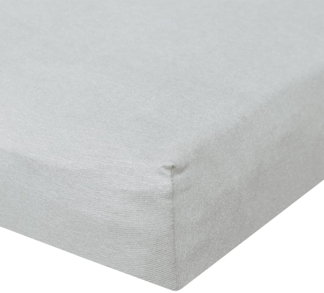 BettwarenShop Jersey Spannbetttuch Ultra-Stretch|180x200 - 200x220 cm| silber Bild 1