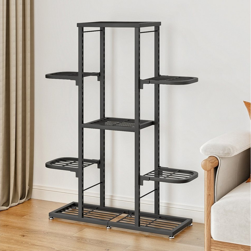 GarveeMore Blumenständer Pflanzenständer, Metall abgestufter Blumenständer Rack 5 Tier Bild 1