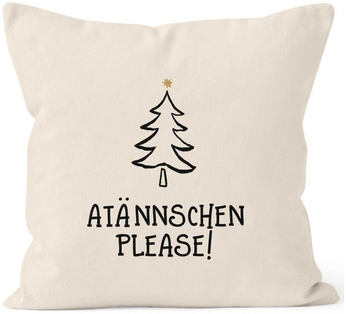 MoonWorks Dekokissen Kissenbezug Atännschen please! Weihnachts-Deko-Kissen Geschenk MoonWorks® Bild 1