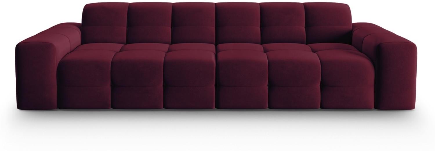 Micadoni 4-Sitzer Samtstoff Sofa Kendal | Bezug Purple | Beinfarbe Black Beech Wood Bild 1