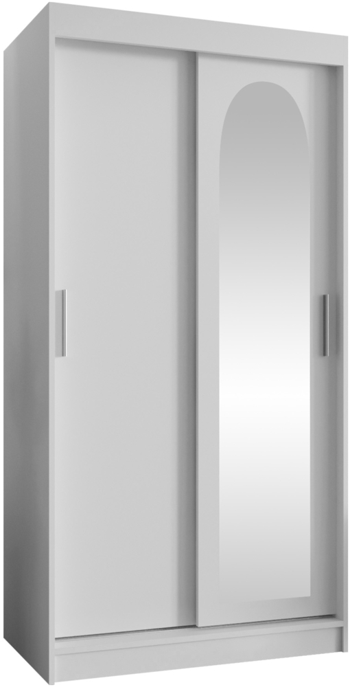 Kleiderschrank Samker 100 cm (Farbe: Weiß, mit zwei Schubladen) Bild 1