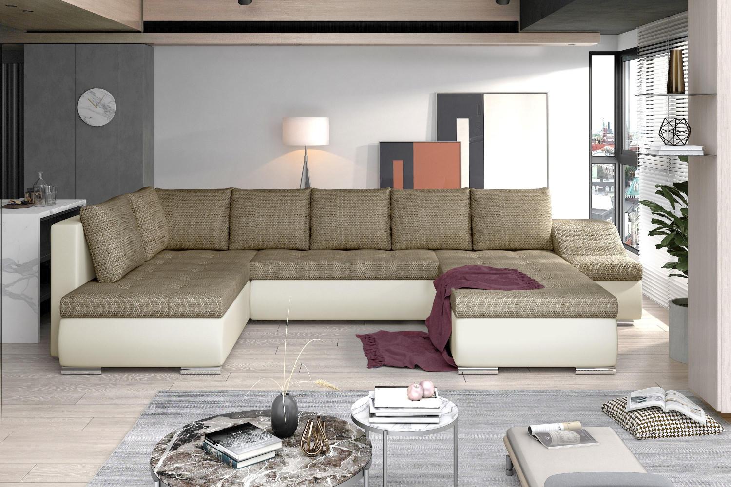 Wohnideebilder Giovanni Beige Ecksofas & Eckcouches GI09 Bild 1