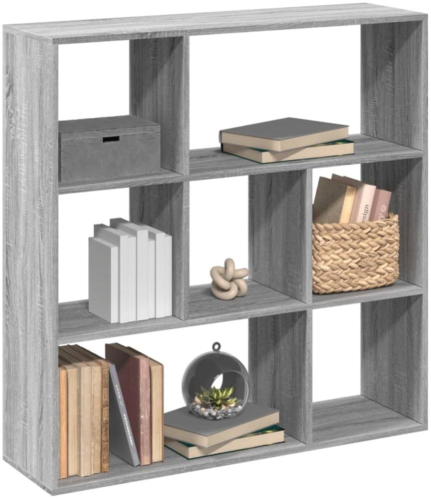 vidaXL Raumteiler-Bücherregal Grau Sonoma 102x29x103,5 cm 858053 Bild 1