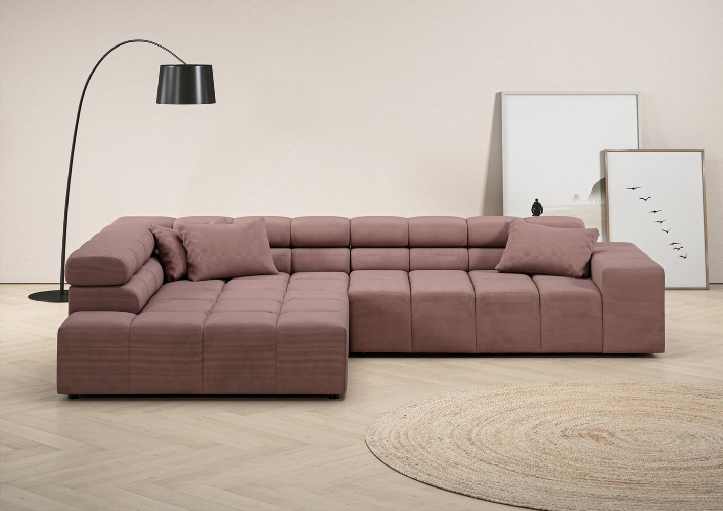 INOSIGN Ecksofa Ancona incl. Kopfteilverstellung, OTTOs Choice, Breite 319cm, L-Form, wahlweise motorische Sitztiefenverstellung, auch in Cord + Easy Care Bild 1