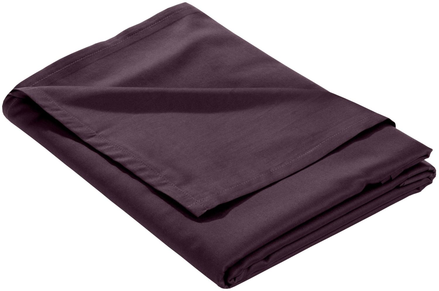 Mako Satin Bettlaken ohne Gummizug brombeer 240x280cm Bild 1