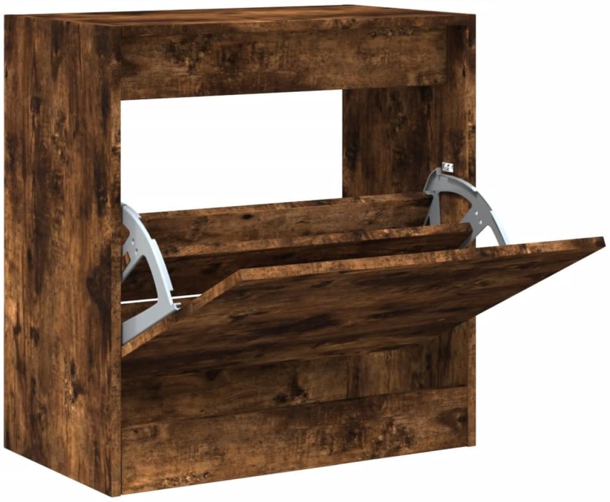 vidaXL Schuhschrank Räuchereiche 60x34x63,5 cm Holzwerkstoff 839942 Bild 1