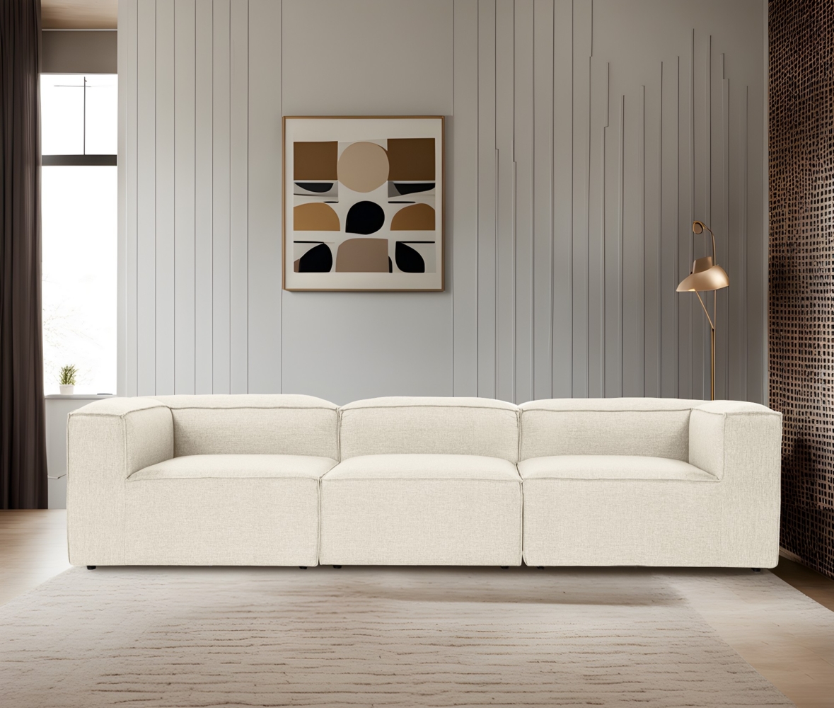 3-Sitzer-Sofa, 'Fora', 66 x 105 x 297, Ekru Bild 1